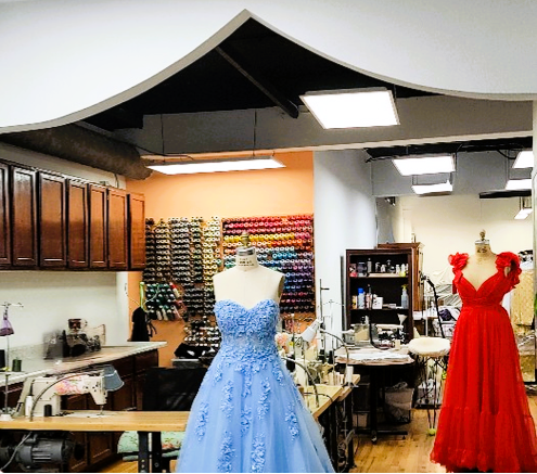 open lace back dress Royal Blue Long Sleeves Sequins Mermaid Evening Prom Dresses main image 1